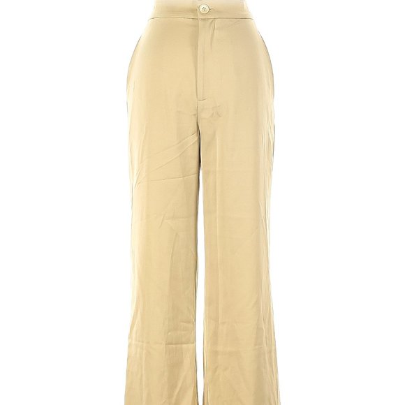 J.ING Pants - J.Ing Beige High Waisted Wide Leg Trousers